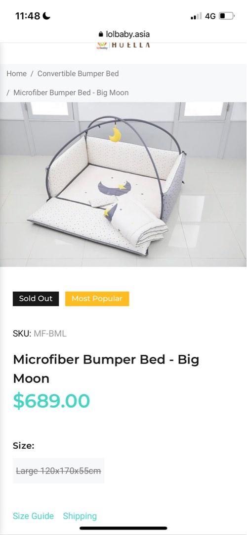 LOLBaby Bumper Bed Big Moon (Large), Babies & Kids, Baby Nursery & Kids