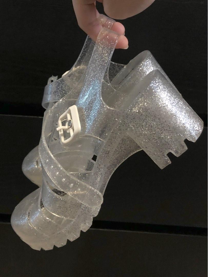 London Rebel Jelly Heeled Shoes Women s Fashion Footwear
