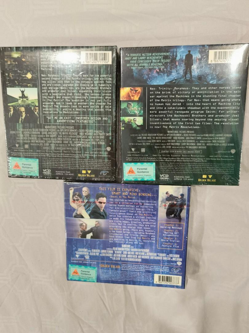 Matrix Complete Set VCD (The Matrix, Matrix Reloaded & Matrix ...
