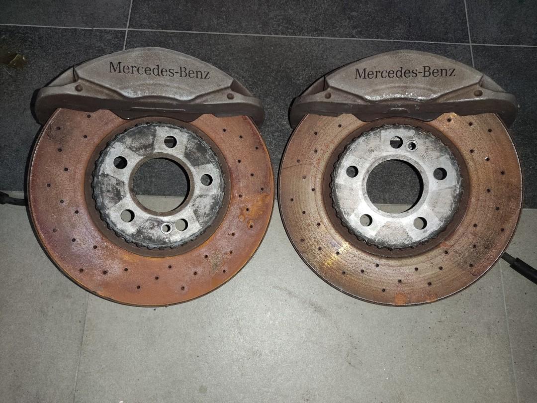 Mercedes w205 4pot brake caliper and disc, Auto Accessories on Carousell