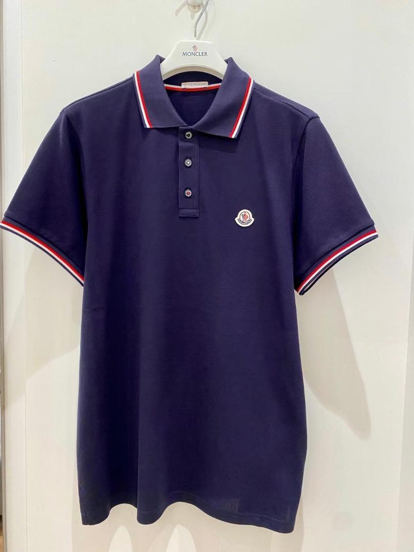 Moncler Logo Patch Polo Tee for Men in Navy 8A70300 84556 77X S Carousell