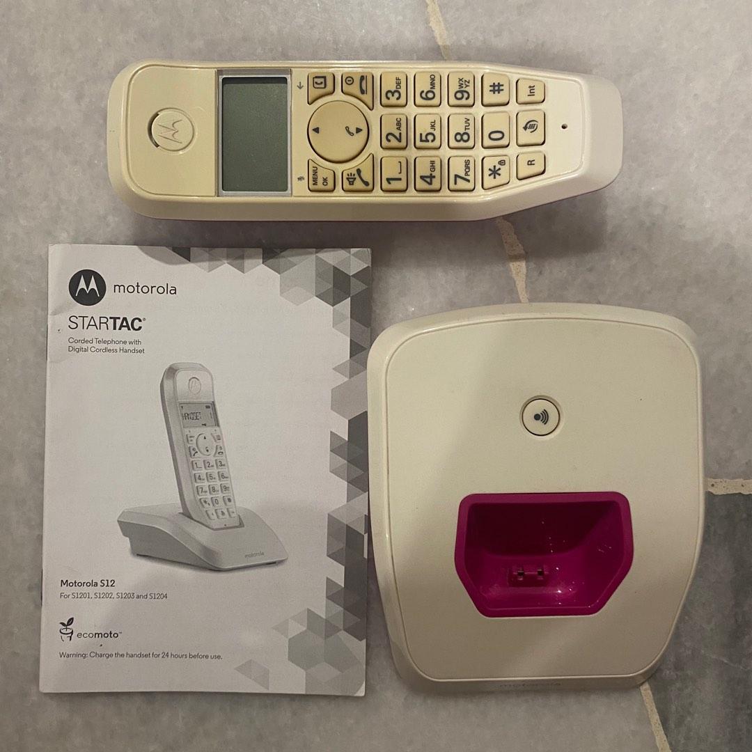 Motorola STARTAC S1201 Wireless Landline Phone Pink