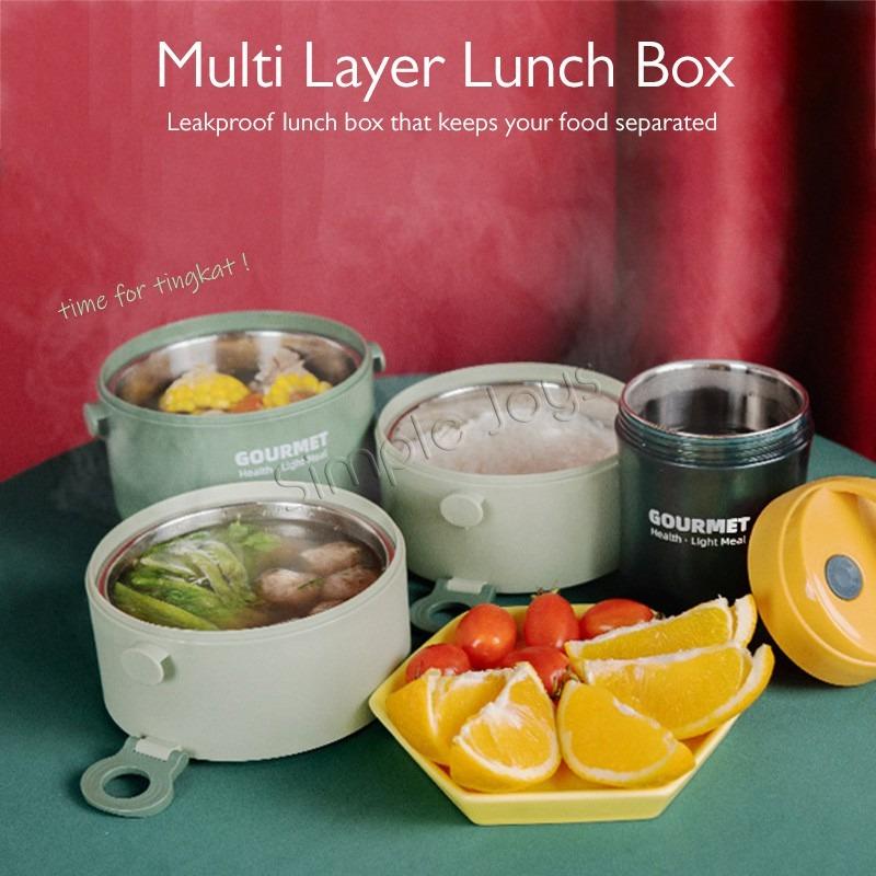 Multi Layer Lunch Box Tingkat Stackable Portable Bento Food Jar BWZ1741 ...