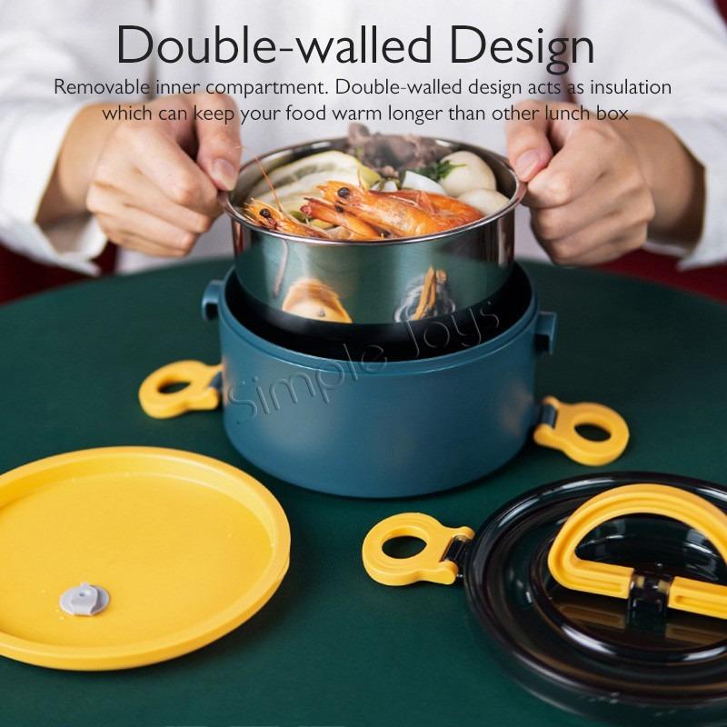 Multi Layer Lunch Box Tingkat Stackable Portable Bento Food Jar BWZ1741