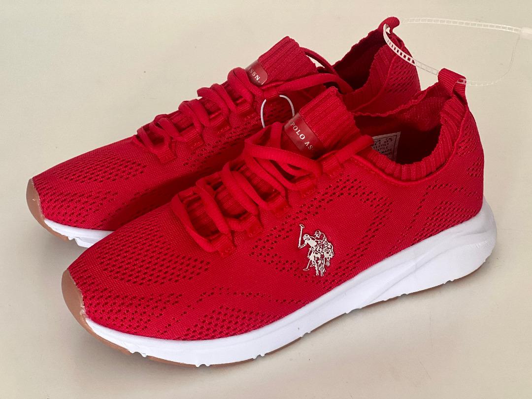 NEW! . US POLO USPA WOMEN'S CHERRY RED ATHLETIC SNEAKERS SHOES    SALE, Women's Fashion, Footwear, Sneakers on Carousell