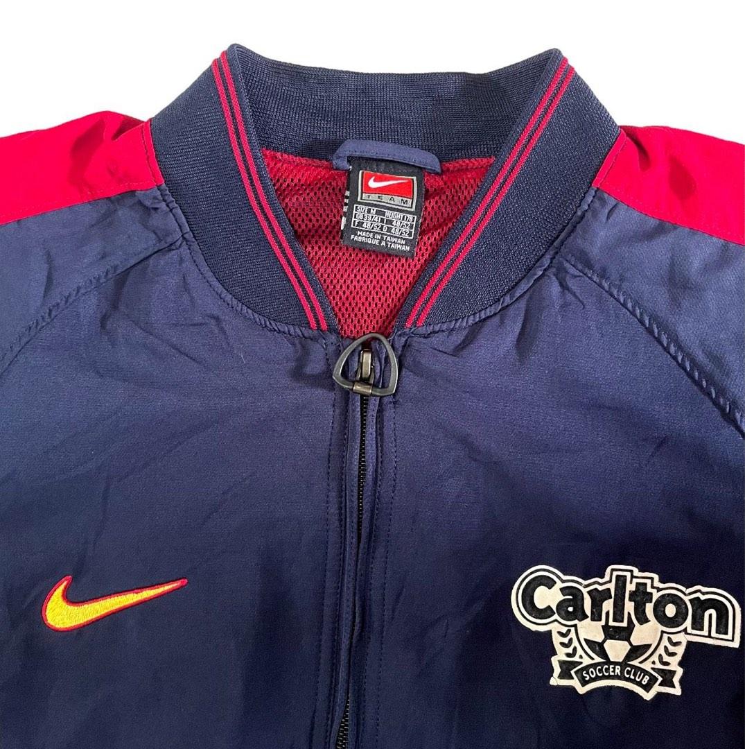 Nike Red Navy Windbreaker Varsity Jacket Style Vintage