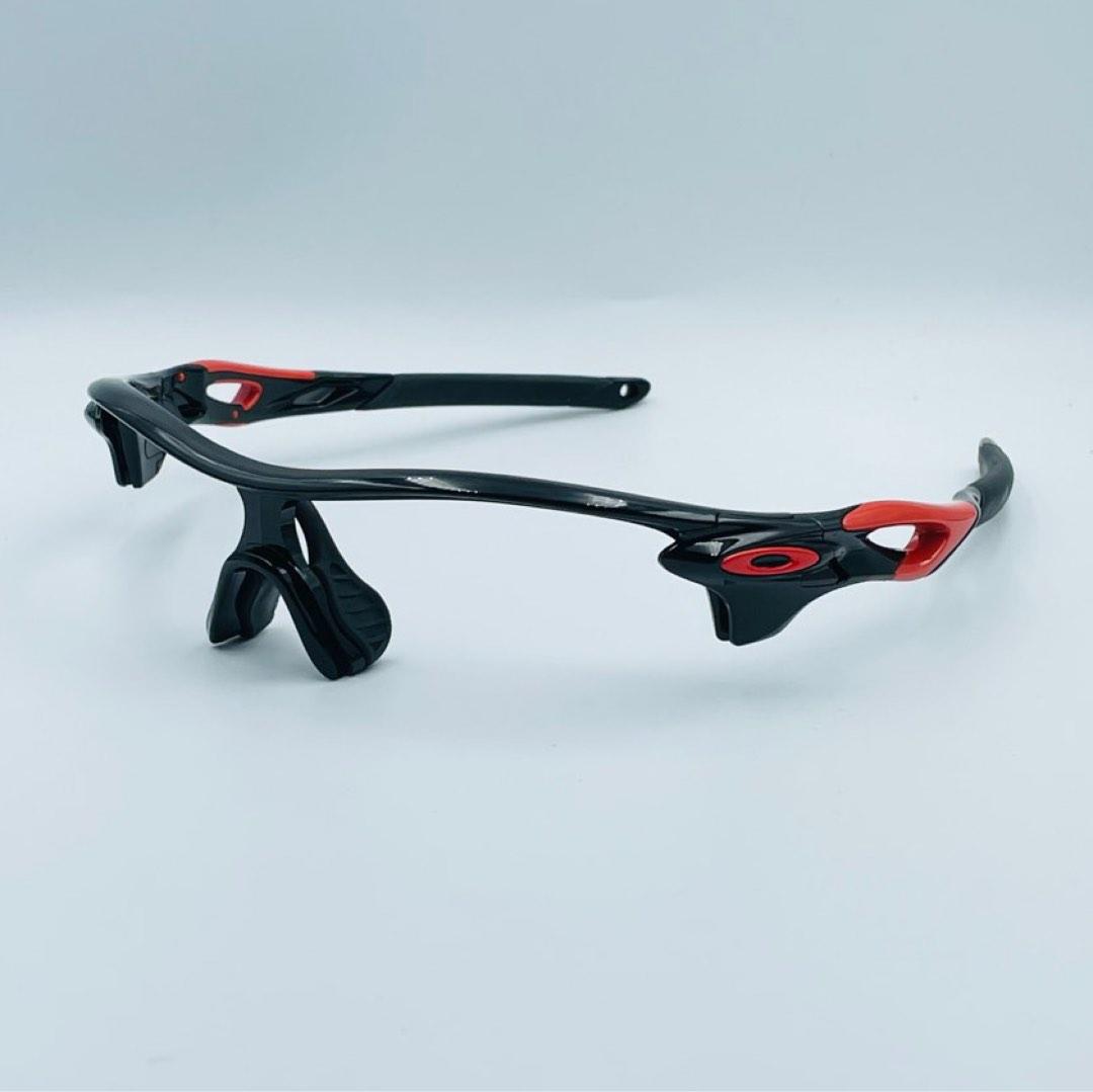 Oakley Radarlock A Polished Black Red Frame Men s Fashion Watches Accessories Sunglasses Eyewear on Carousell
