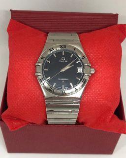 Omega Constellation Quartz gray dial, unisex 34-35mm  Case Size All Steel Unit and presentation box very  Good Condition