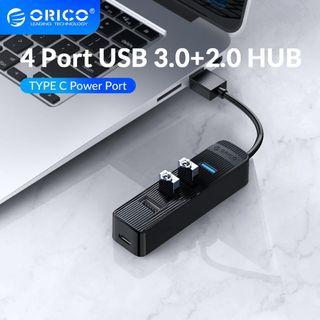 ORICO USB 3 0 2.0 HUB With Type C Power Port High Speed 4 Ports USB3.0 2.0 Splitter Adapter for PC Computer Accessories