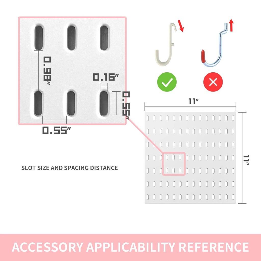 PegBoard Desk Organizer Wall Shelf No Drill Home Decor Pegboard