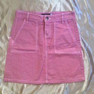 Pink Denim Skirt SM Woman