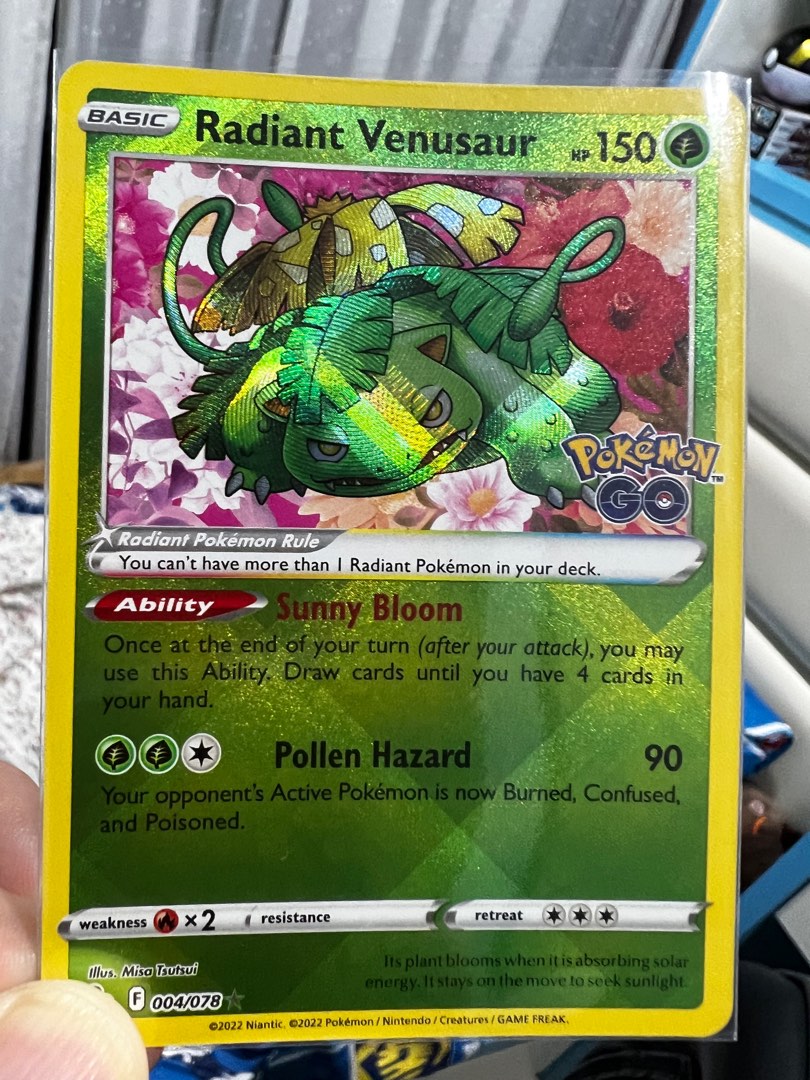 Pokémon Card Radiant Venusaur 004/078, Hobbies & Toys, Toys & Games on