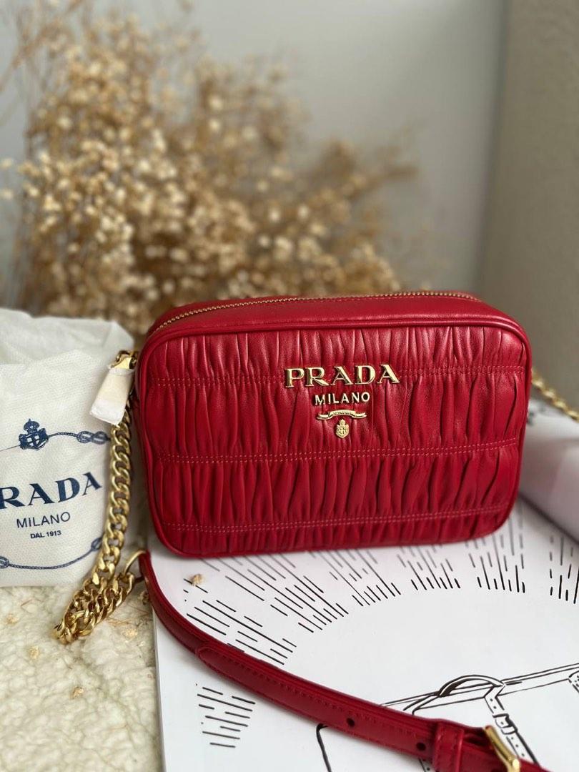 Prada camera top bag red