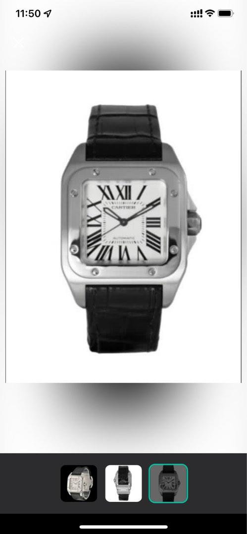 Cartier santos 100 ladies sale