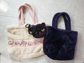 pre-loved furry bags + sling wallet bundle