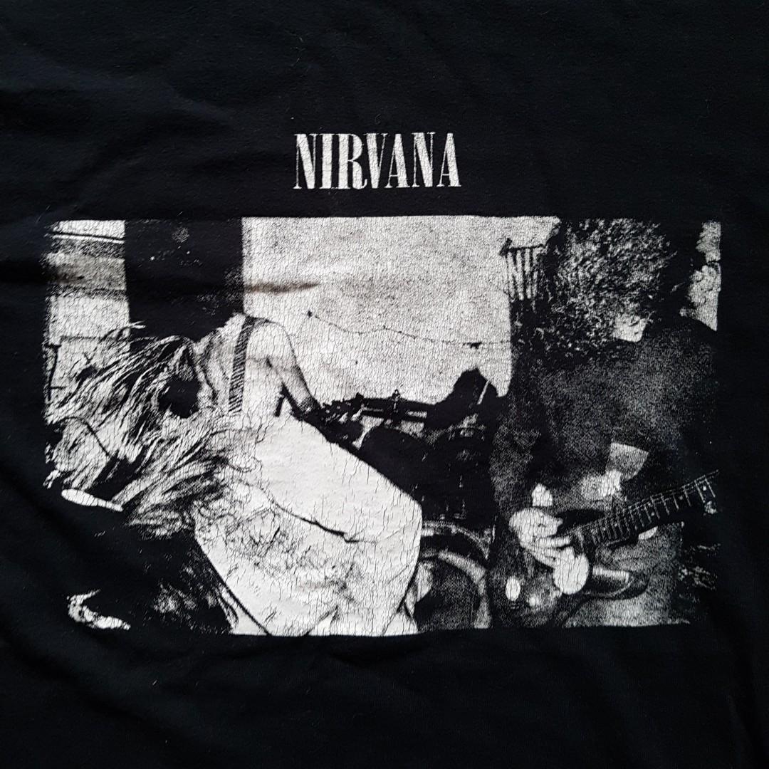 vintage nirvana bleach shirt 90s sub pop kurt cobain grunge aic - BIDSTITCH