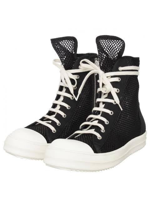 Rick Owens Double Mesh Ramones Hi Cut 