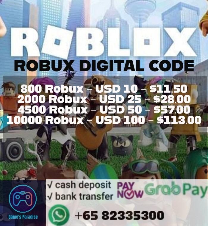 Robux Top-Up Codes (100% Safe and Cheap), Video Gaming, Gaming Accessories,  In-Game Products on Carousell