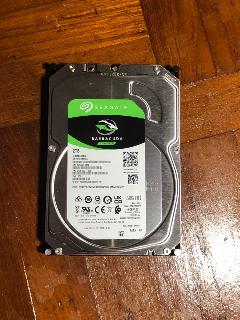Seagate Barracuda 2tb (use less den an hour), Computers & Tech, Parts ...