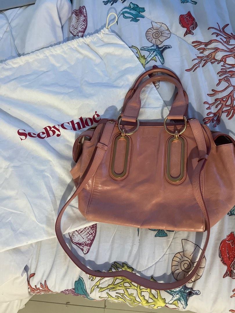 See By Chloe Pink Hand Bag with Strap Luxury Bags Wallets on