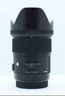 Sigma 35mm 1.4 art lens for Canon mount