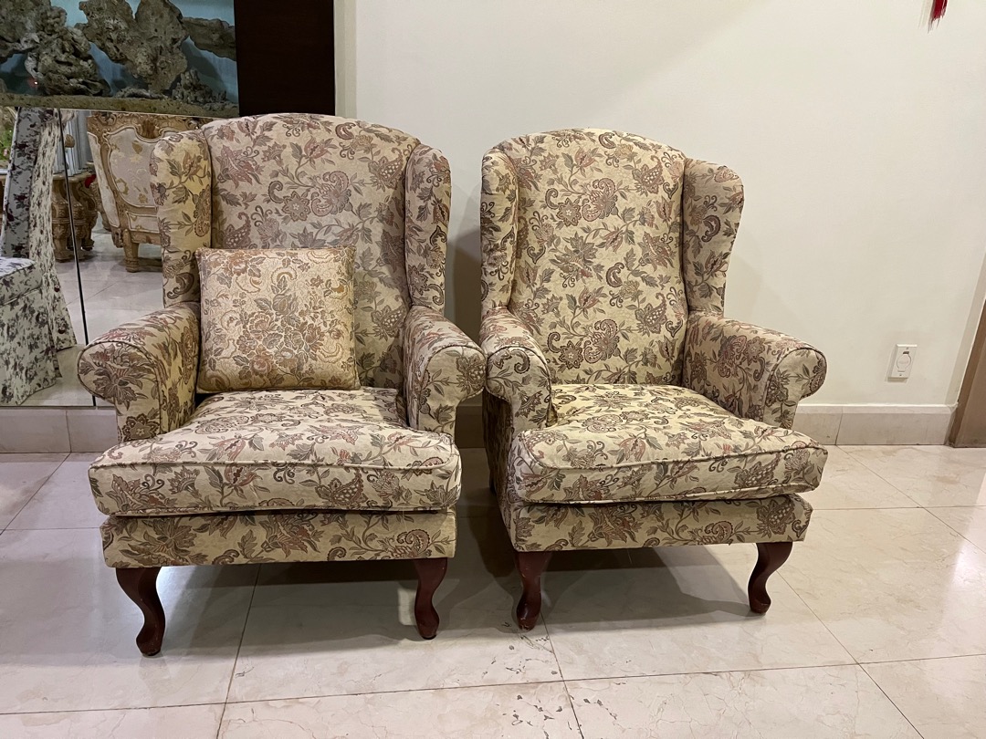 Sofa Wing Chair, Furniture & Home Living, Furniture, Sofas on Carousell