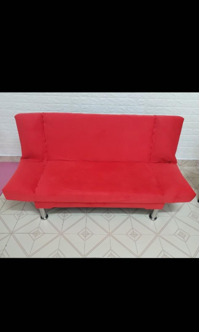 Sofa Bed Red Elegant 3 Seater, Furniture & Home Living, Furniture
