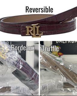 Sosyal‼️ Ralph Lauren croc-embossed reversible belt