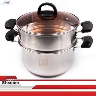 Soup Pot with Steamer Thick Stainless Steel 24CM Pot 1585