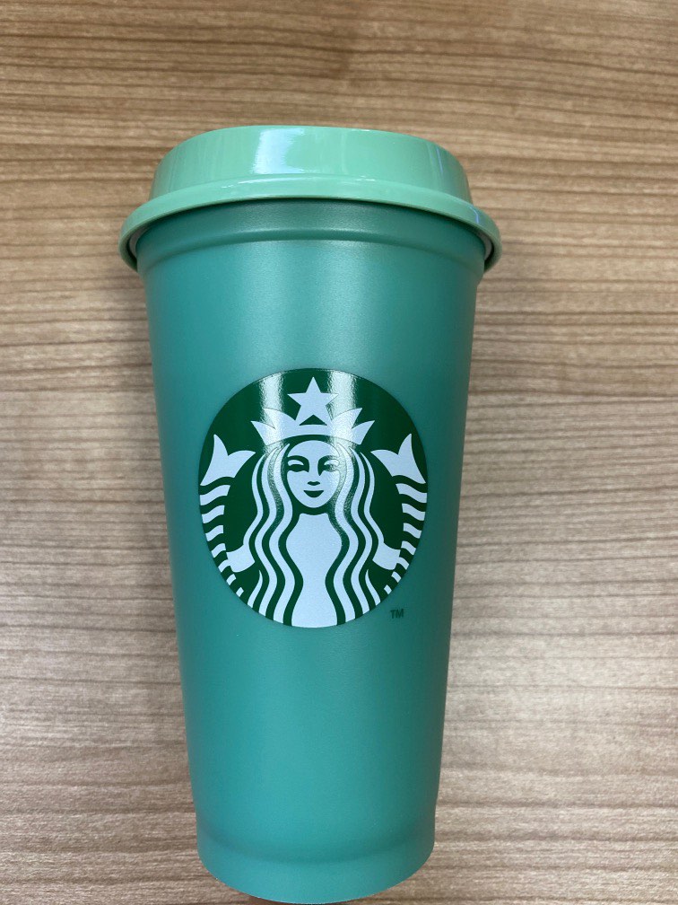 STARBUCKS green colorchanging hot cup, Furniture & Home Living