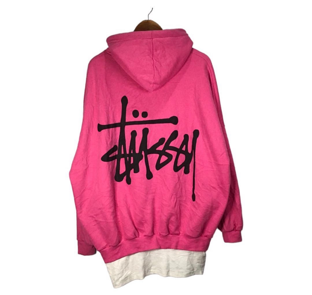 Hoodie stussy pink outlet