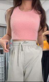 Supergurl Fenty Fuzzy Top in Baby Pink