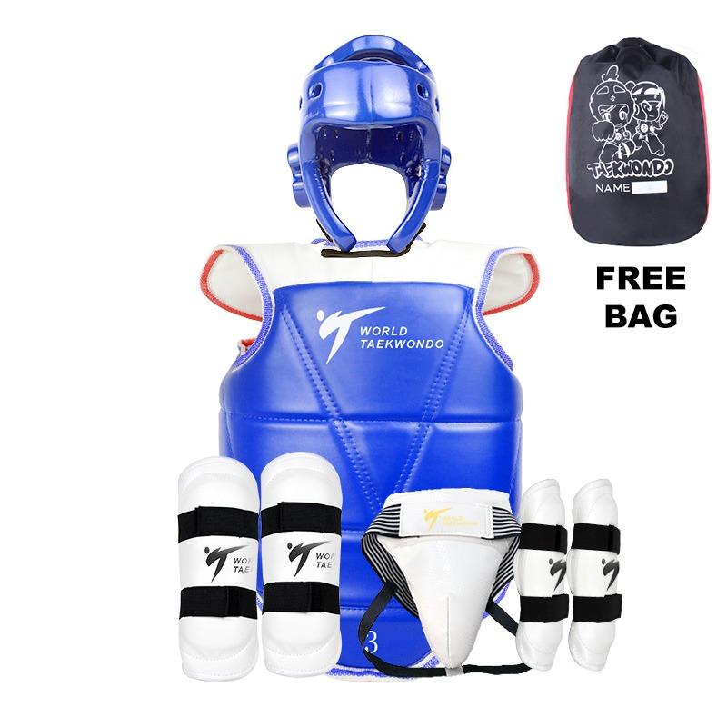 Taekwondo Guard Set TKD Body Pad TKD Forearm Shin Guards Helmet