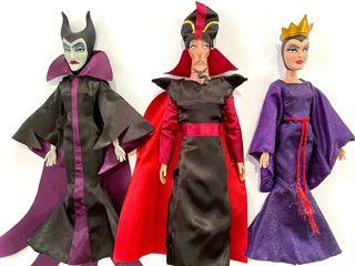 ‼️TAKE ALL‼️ RARE Disney Store Villains Dolls - Maleficent, Jafar, Evil Queen.