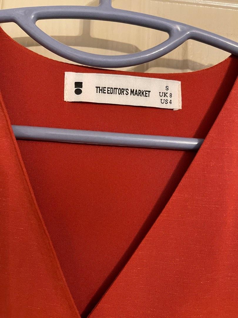 The Editor’s Market Midi Dress in Rust, Women's Fashion, Dresses & Sets