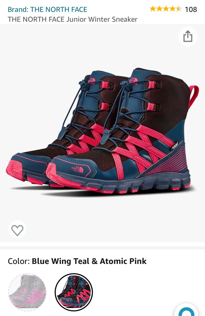 The North Face junior winter sneaker girls, Women's Fashion, Footwear