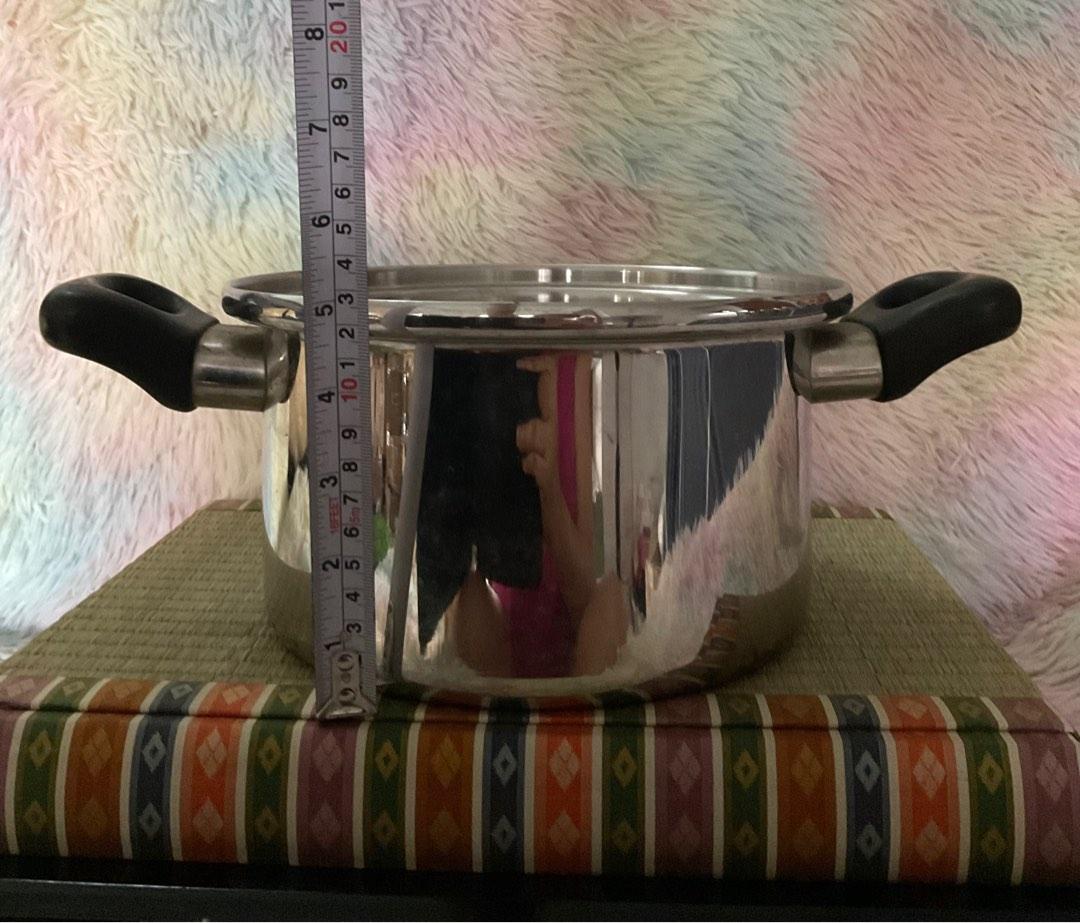 Progresive Cookware Thick Heavy Stainless Steel Cookware Pot No Lid Not for Induction 35cm ...