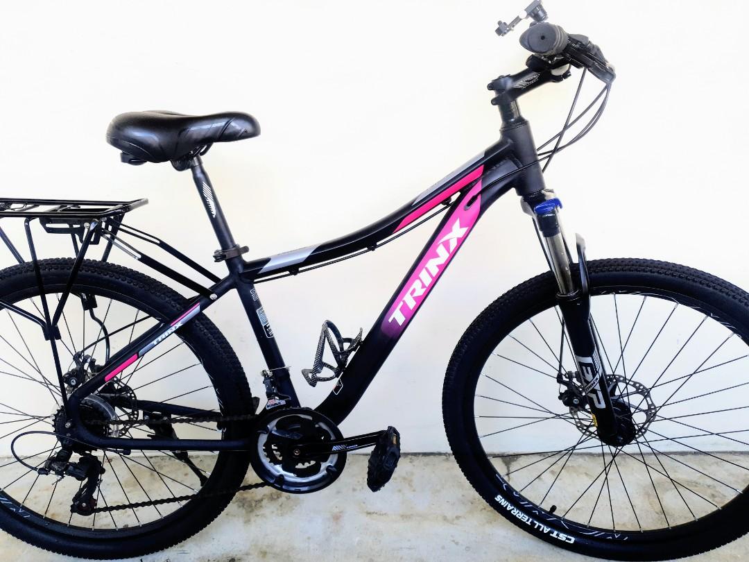 Trinx Ladies Mountain Bike Bicycle with Rear Rack Sports