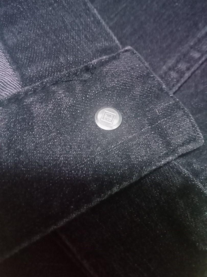 Uniqlo Black Denim Jacket, Women's Fashion, Coats, Jackets and