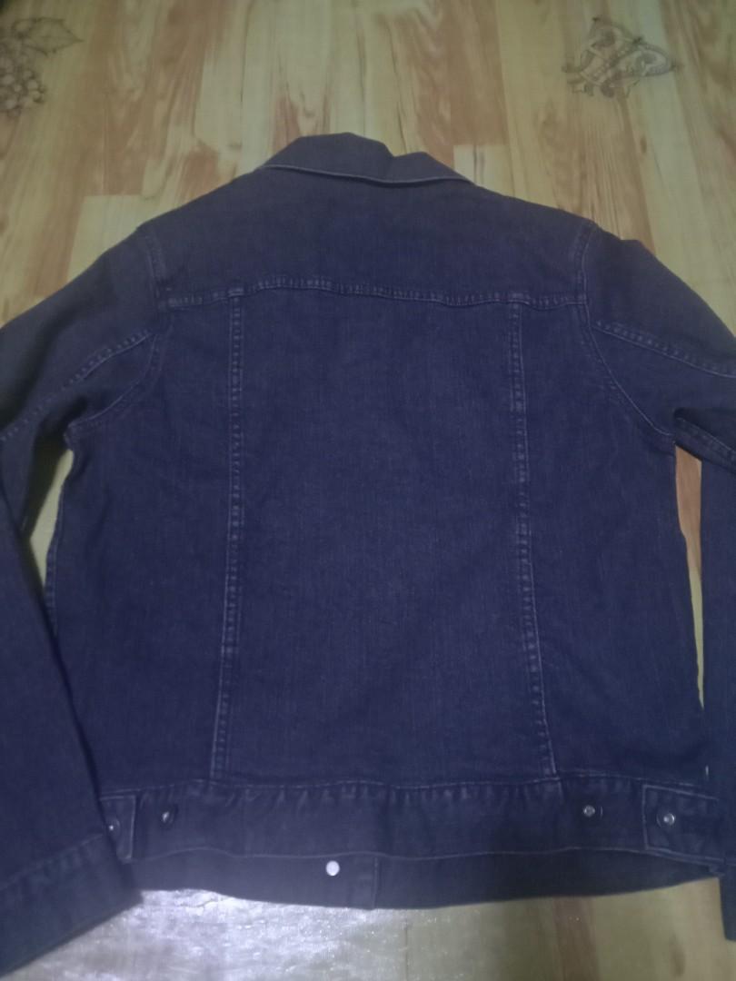 Uniqlo Black Denim Jacket, Women's Fashion, Coats, Jackets and