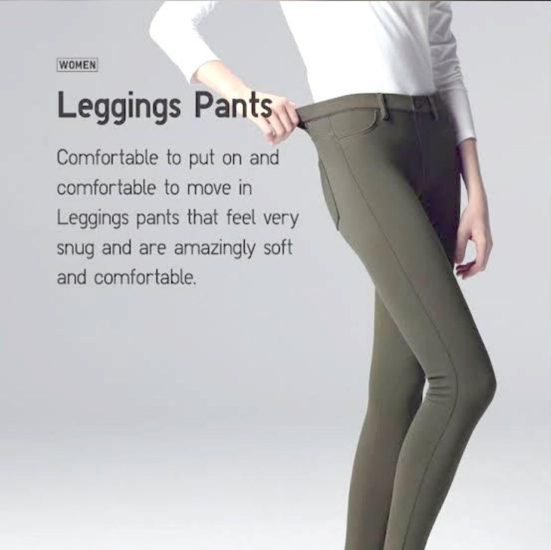 Uniqlo Ultra Stretch Leggings Pants (Olive), Women's Fashion