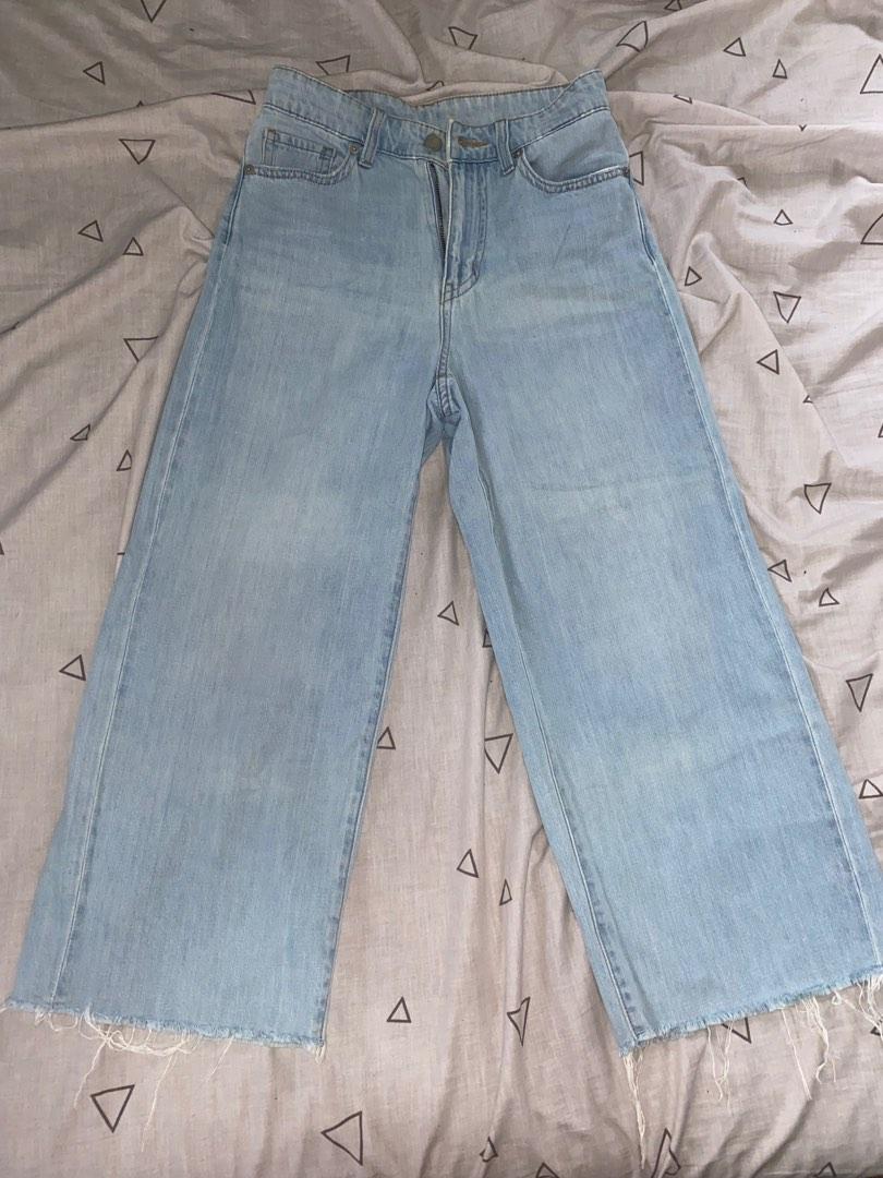 Women's Wide Cropped Jeans