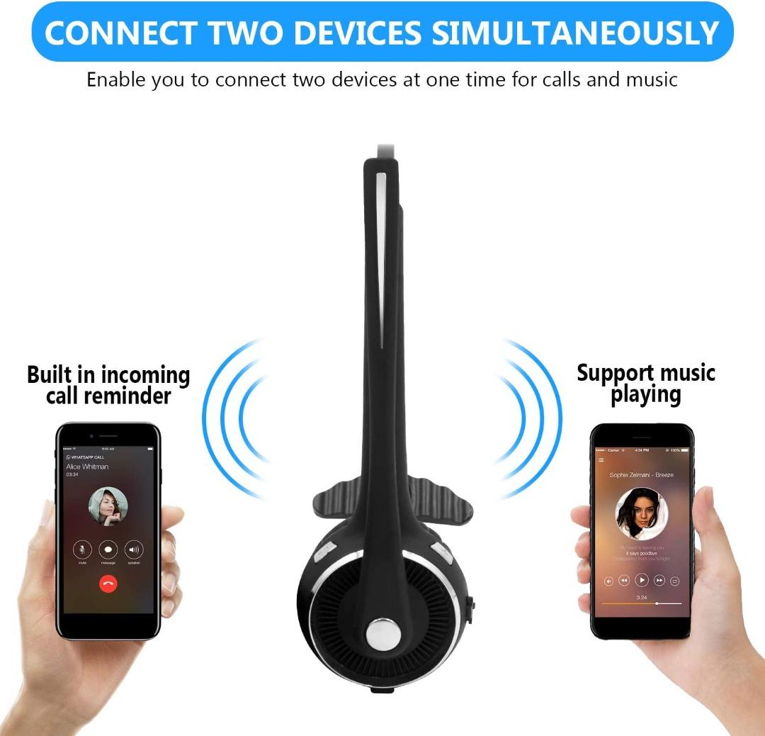 Upgraded Giveet Trucker Bluetooth Headset w Charging Dock