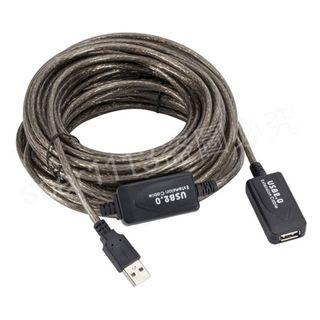 USB2.0延長線 15米 帶訊號放大器 15M 訊號延長器 A公對A母 傳輸線 公對母 USB線 高品質信號放大