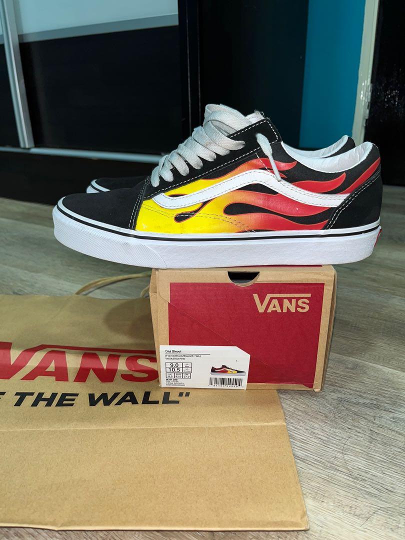 Old skool flame vans hotsell