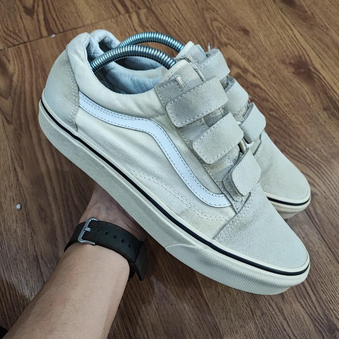 Beige velcro vans 2025