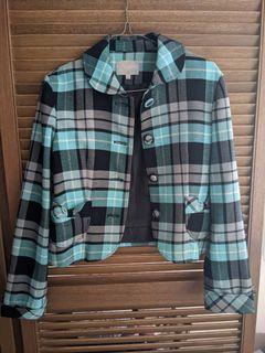Vintage Green Checked Jacket