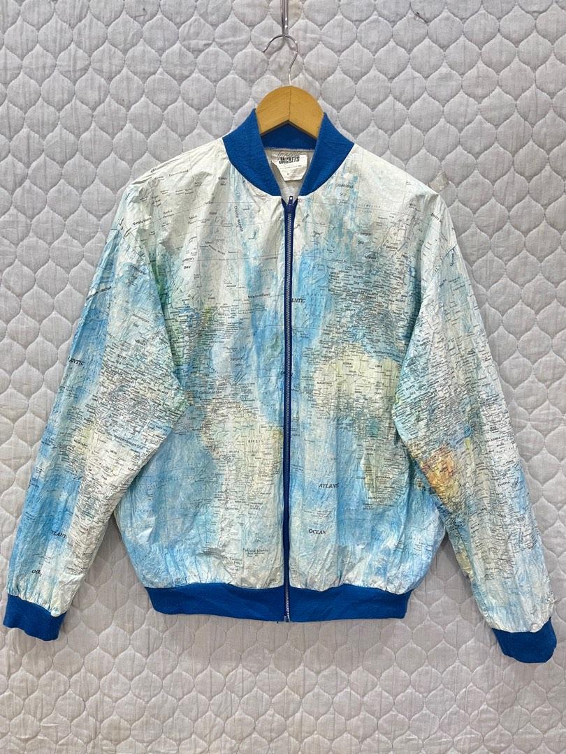 World map windbreaker store