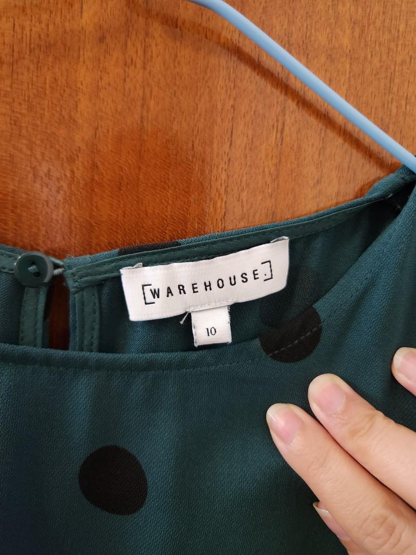 Warehouse polka dot jumpsuit sales