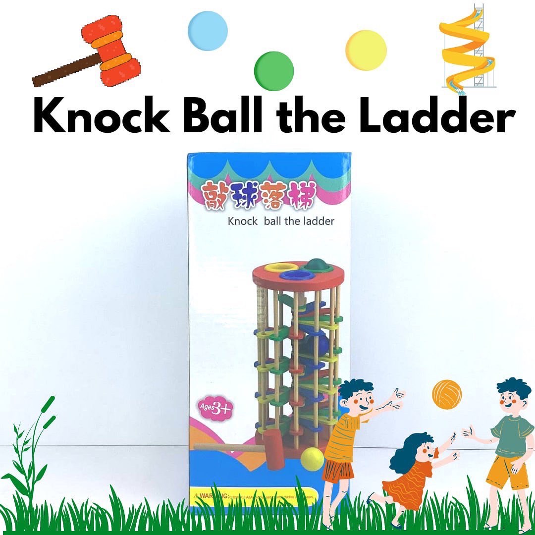 Wooden Knock Ball The Ladder, Hobbies & Toys, Toys & Games on Carousell